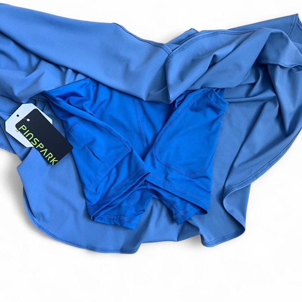 Blue Pleated Tennis Skirt with Built-In Shorts Women’s XS - Picture 7 of 8